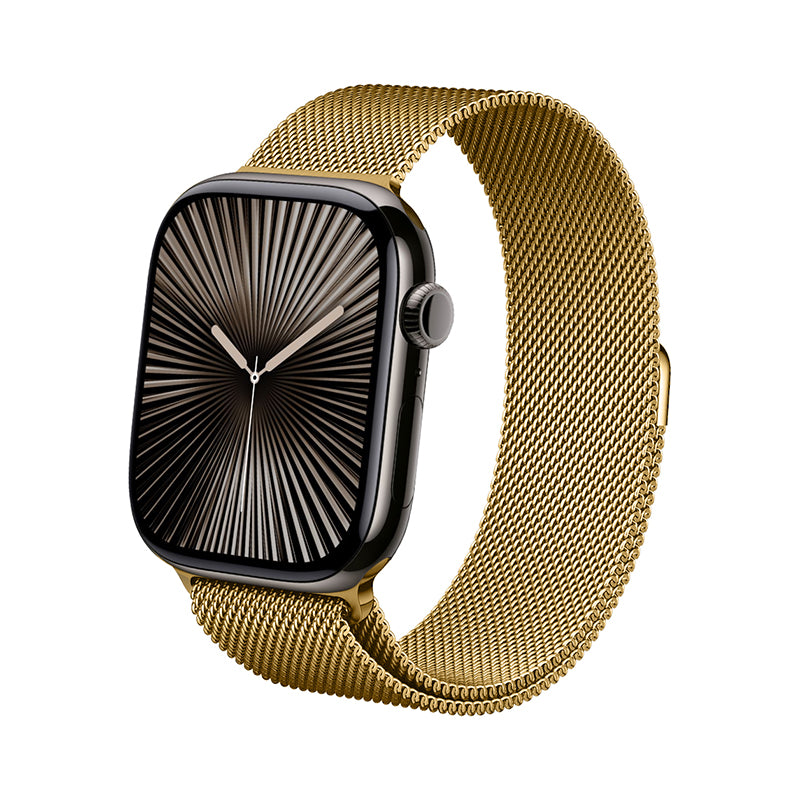 Crong Milano Steel - Nerūdijančio plieno apyrankė "Apple Watch" 44/45/46/49 mm (Auksinė)