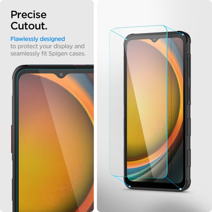Spigen Glas.TR Slim 2-Pack – Samsung Galaxy XCover 7 / 7 Pro grūdintas stiklas (2 vnt.)