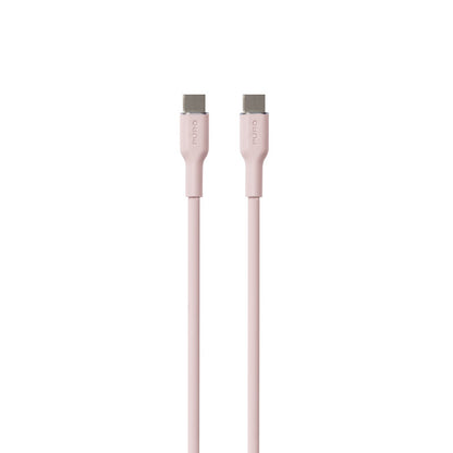 PURO ICON Soft Cable – USB-C į USB-C laidas 1,5 m (dulkėtai rožinė)