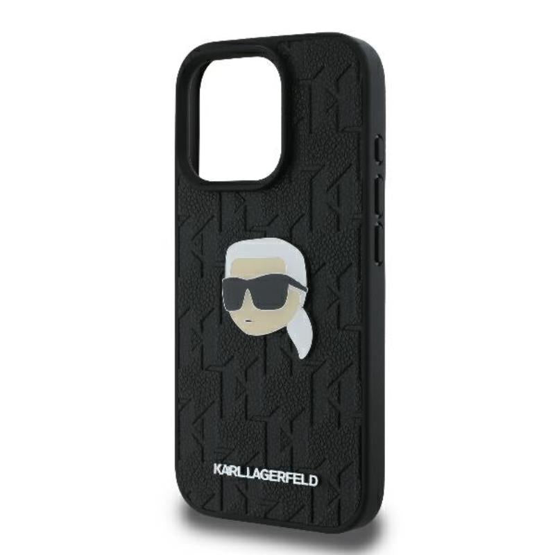 Karl Lagerfeld Monogram Karl galvos sagtelė – dėklas iPhone 16 Pro Max (juodas)