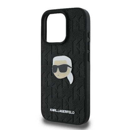 Karl Lagerfeld Monogram Karl galvos sagtelė – dėklas iPhone 16 Pro Max (juodas)