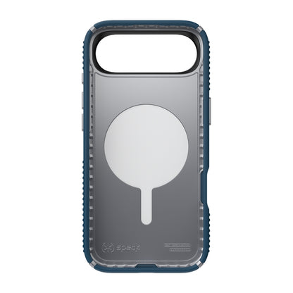 Speck Presidio2 Grip ClickLock & MagSafe - iPhone Air dėklas (Deep Sea / Silver Metallic / Spell Blue)