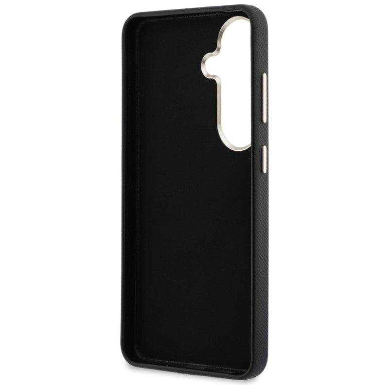 Guess Grained Big 4G Metal Logo dėklas - Samsung Galaxy S26 dėklas (juodas)