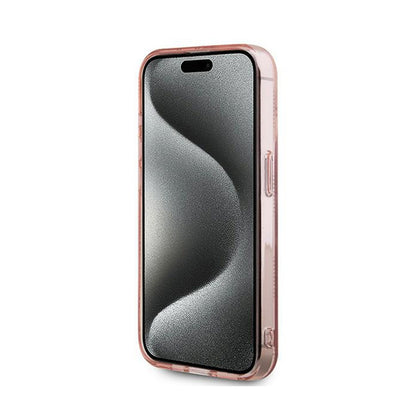 Karl Lagerfeld IML Choupette Head & Monogram – iPhone 15 Pro dėklas (rožinis)