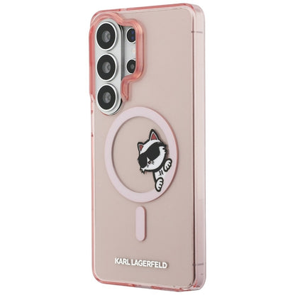 Karl Lagerfeld IML Peekaboo Choupette MagSafe dėklas - Samsung Galaxy S26 Ultra (Rožinė)