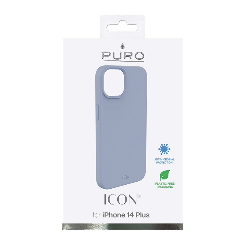 PURO ICON dangtelis – dėklas skirtas iPhone 14 Plus (Sieros mėlyna)