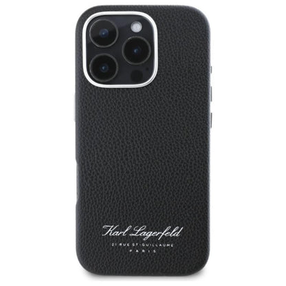 Karl Lagerfeld Hotel RSG – dėklas skirtas iPhone 16 Pro (juodas)