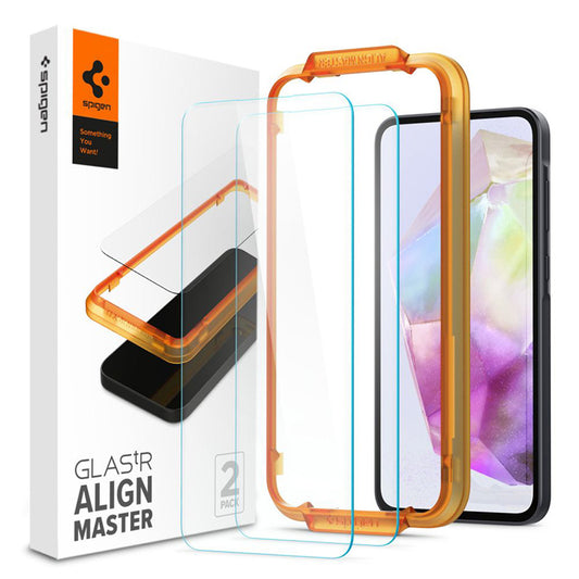 "Spigen Alm Glas.TR" 2 vnt. - grūdintas stiklas "Samsung Galaxy A35 5G" (skaidrus)