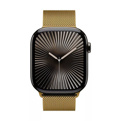 Crong Milano Steel – Nerūdijančio plieno dirželis, skirtas Apple Watch 44/45/46/49 mm (auksinis)