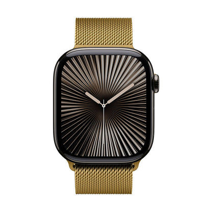 Crong Milano Steel - Nerūdijančio plieno apyrankė "Apple Watch" 44/45/46/49 mm (Auksinė)