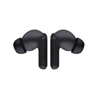 Trust Yavi – belaidės „In-Ear“ „Bluetooth TWS“ ausinės su įkrovimo dėklu ir ENC (juodos)