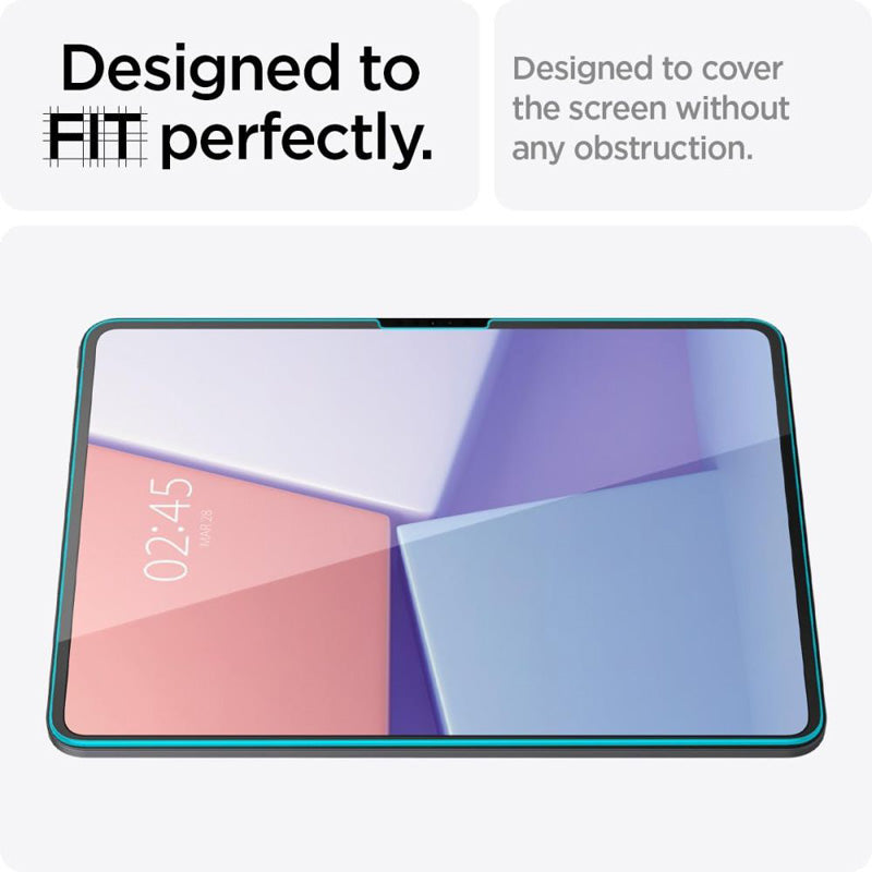 Spigen GLAS.TR EZ FIT - Grūdintas stiklas, skirtas iPad Pro 13" (M5, 2025 / M4, 2024) (Skaidrus)