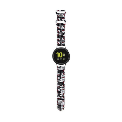 Hello Kitty silikoninės galvutės ir juostelės – universalus 20 mm išmaniojo laikrodžio dirželis (juodas)