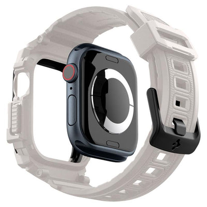 Spigen Rugged Armor Pro - dirželis su dėklu, skirtas Apple Watch 10 46 mm (smėlio spalvos)