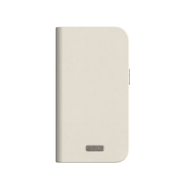 Moshi Overture MagSafe – Odos 3-in-1 dėklas su atverčiamu dangteliu skirtas iPhone 15 (Eggnog White)