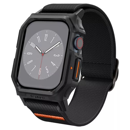 Spigen Lite Fit "Pro" - Dėklas su dirželiu skirtas Apple Watch 10 42 mm (Matinė juoda)