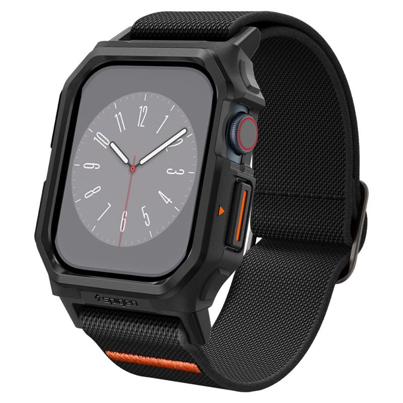 Spigen Lite Fit "Pro" - Dėklas su dirželiu skirtas Apple Watch 10 42 mm (Matinė juoda)