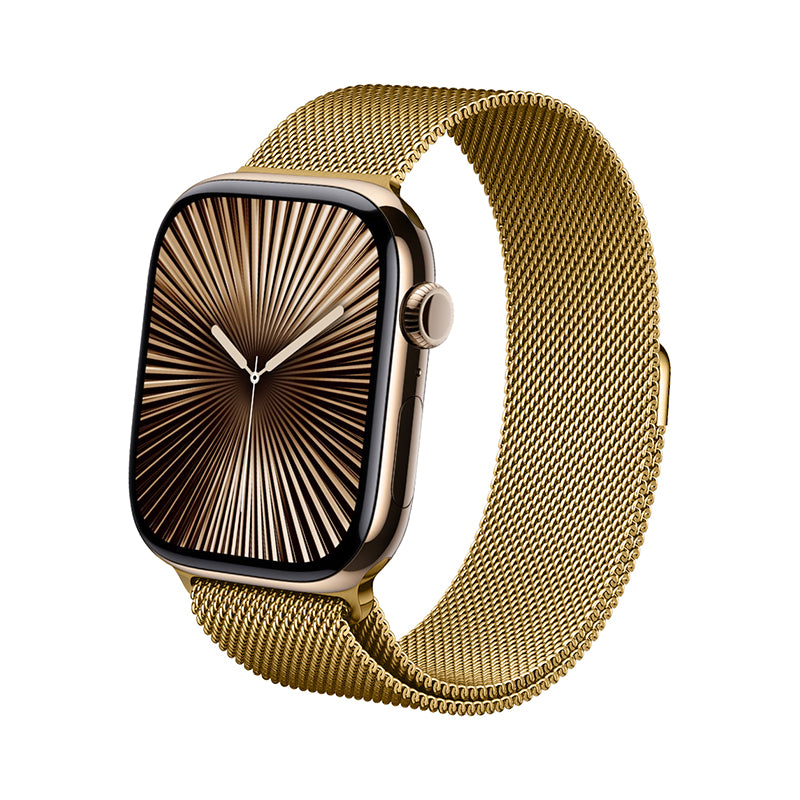Crong Milano Steel - Nerūdijančio plieno apyrankė "Apple Watch" 44/45/46/49 mm (Auksinė)
