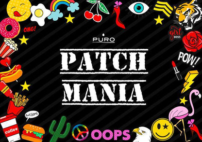 PURO Patch Mania – dėklas, skirtas „Samsung Galaxy A3“ (2017), su 5 lipdukais (geltonas)