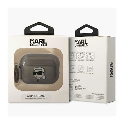 Karl Lagerfeld NFT Ikonik Karl Head – dėklas, skirtas Apple AirPods Pro 2 (juodas)
