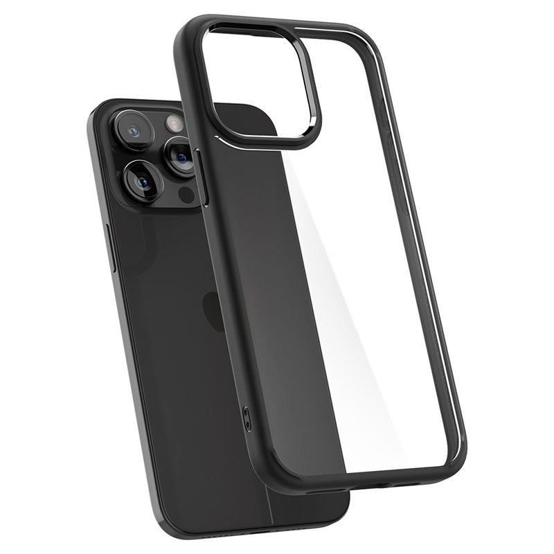 Spigen Ultra Hybrid – dėklas, skirtas „iPhone 15 Pro Max“ (matinė juoda)