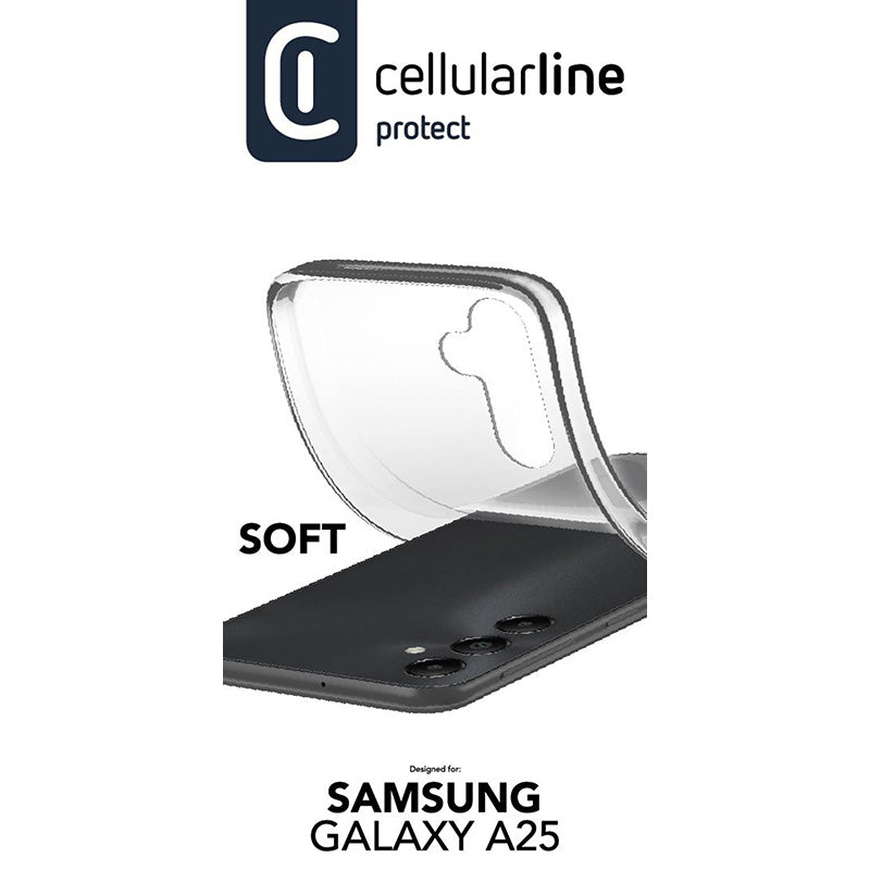 Cellularline Soft – dėklas Samsung Galaxy A25 5G (skaidrus)
