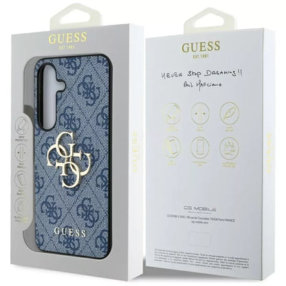 Guess Big 4G Logo Classic Logo - Dėklas Samsung Galaxy S25 (mėlynas)