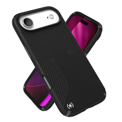 Speck Presidio2 Grip MagSafe - iPhone dėklas (juoda / slyvio pilka / balta)
