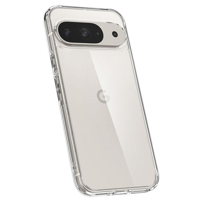 Spigen Ultra Hybrid – dėklas, skirtas Google Pixel 9 / 9 Pro (visiškai skaidrus)