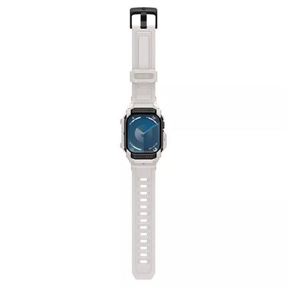 Spigen Rugged Armor Pro - dirželis su dėklu, skirtas Apple Watch 10 46 mm (smėlio spalvos)