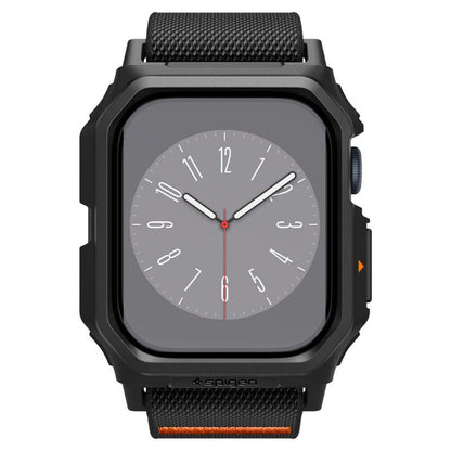 Spigen Lite Fit "Pro" - Dėklas su dirželiu skirtas Apple Watch 10 42 mm (Matinė juoda)