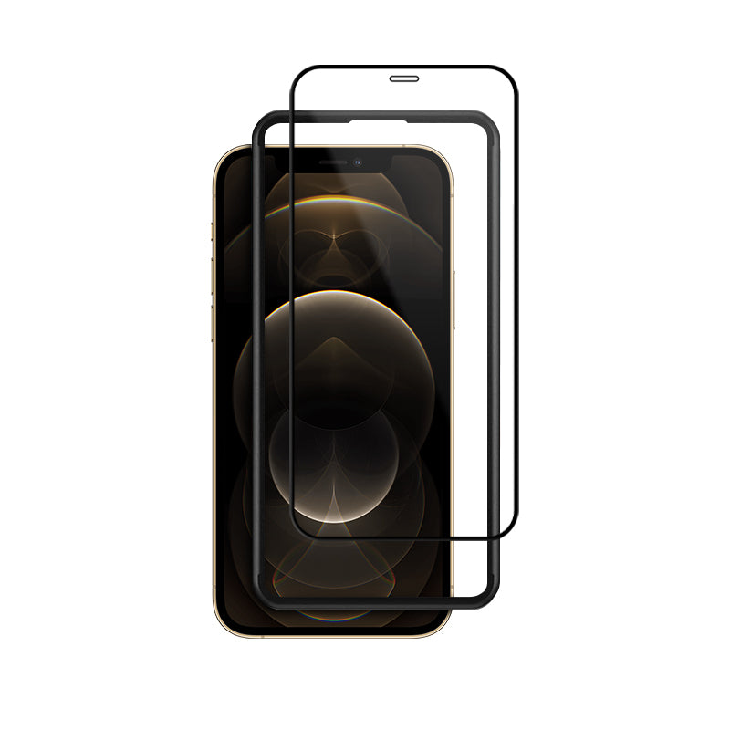 Crong Antibakterinis 3D Armor Glass – 9H grūdintas stiklas visam iPhone 12 Pro Max ekranui + montavimo rėmelis