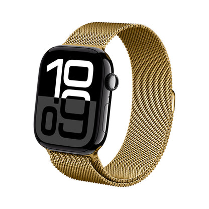 Crong Milano Steel - Nerūdijančio plieno apyrankė "Apple Watch" 44/45/46/49 mm (Auksinė)