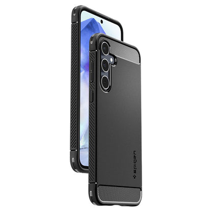 "Spigen Rugged Armor" - "Samsung Galaxy A55 5G" dėklas (matinės juodos spalvos)