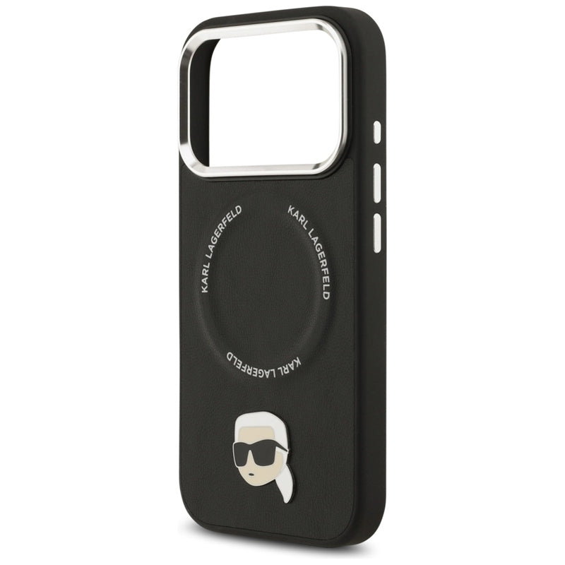 Karl Lagerfeld Karl Pin MagSafe – dėklas iPhone 17 Pro (juodas)