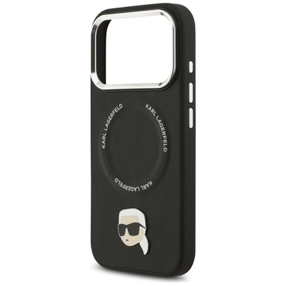Karl Lagerfeld Karl Pin MagSafe – dėklas iPhone 17 Pro (juodas)