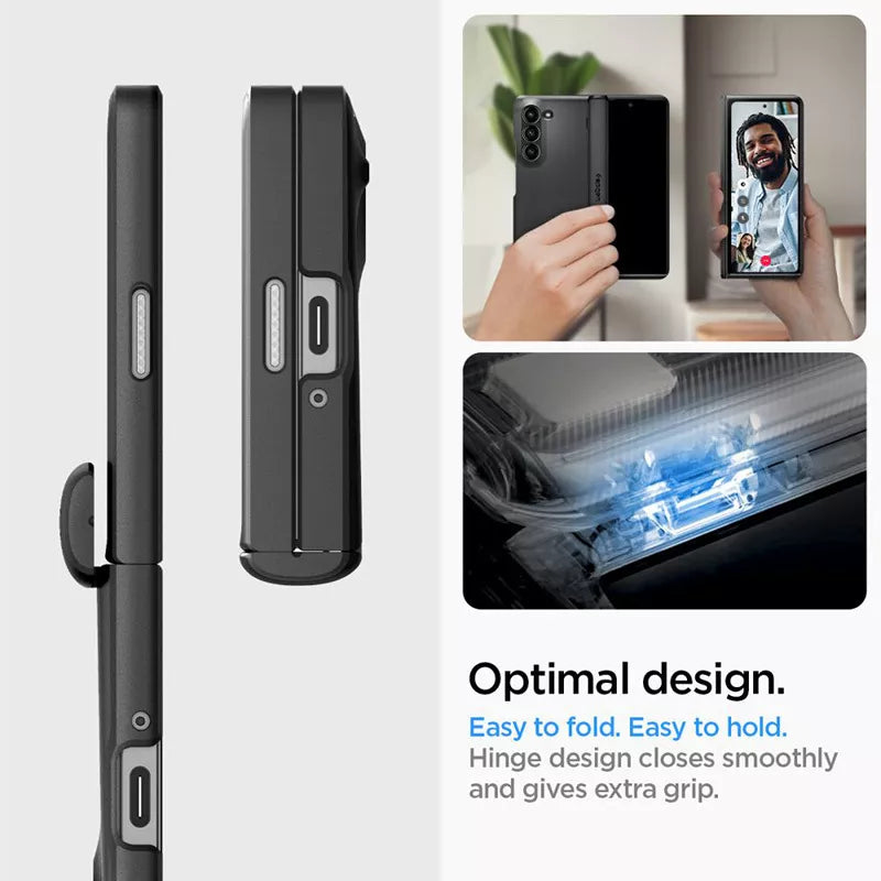 Spigen Slim Armor Pro – dėklas, skirtas „Samsung Galaxy Z Fold 6“ (juodas)