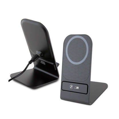 BMW MagSafe stalinis įkroviklis su stovu - MagSafe indukcinis įkroviklis 15W stalui (juodas)