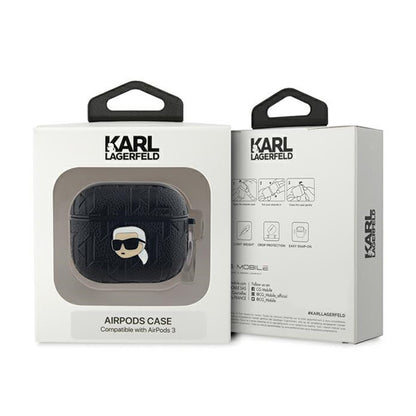 Karl Lagerfeld Monogram Karl Head - AirPods 3 dėklas (juodas)