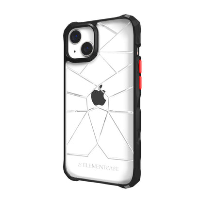 Element Case Special Ops X5 – dėklas iPhone 14 (karinio lygio apsauga nuo kritimo) (skaidrus/juodas)