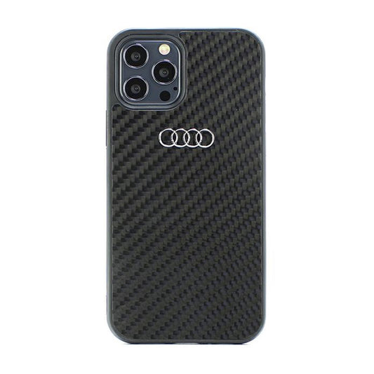 Audi Carbon Fiber – Dėklas, skirtas iPhone 12 / iPhone 12 Pro (juodas)