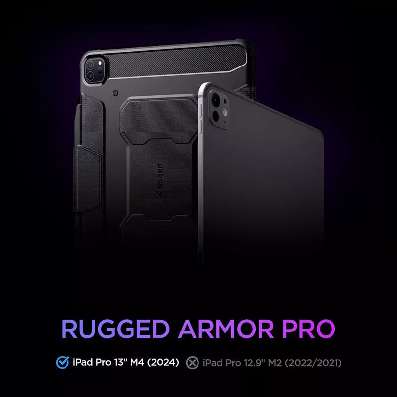 Spigen Rugged Armor Pro - dėklas, skirtas iPad Pro 13" (M4, 2024) (juodas)