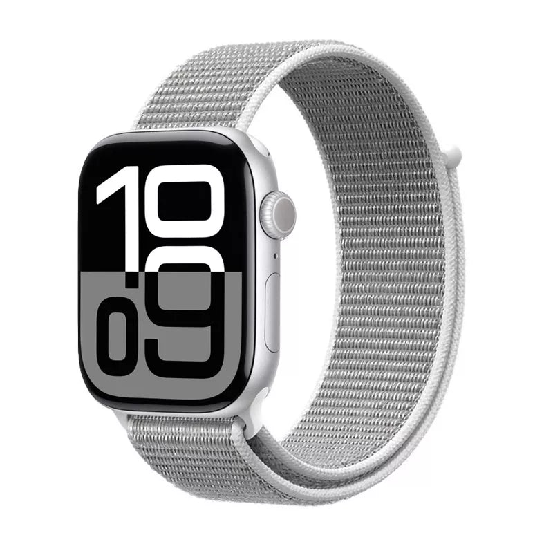 Crong Nylon - sportinis dirželis, skirtas „Apple Watch“ 44/45/46/49 mm (sidabro pilkas)