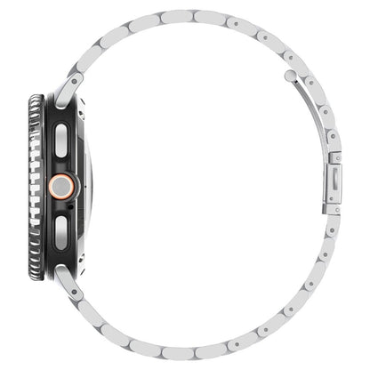 Spigen Bezel Tune Pro Diver - Dėklas / Apsauginis rėmelis, skirtas Samsung Galaxy Watch 8 Classic 46 mm (Sidabrinis)