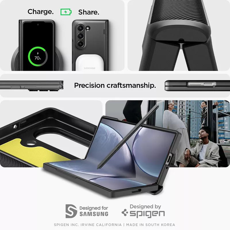 Spigen Slim Armor Pro – dėklas, skirtas „Samsung Galaxy Z Fold 6“ (juodas)