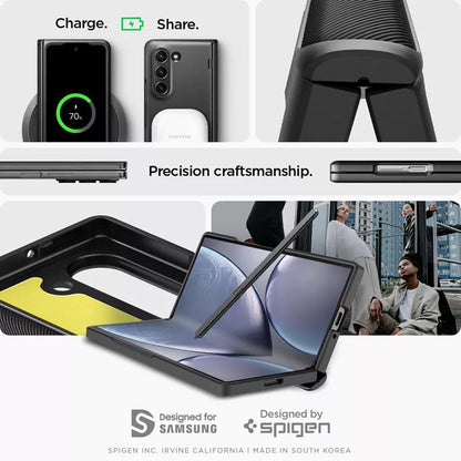 Spigen Slim Armor Pro – dėklas, skirtas „Samsung Galaxy Z Fold 6“ (juodas)