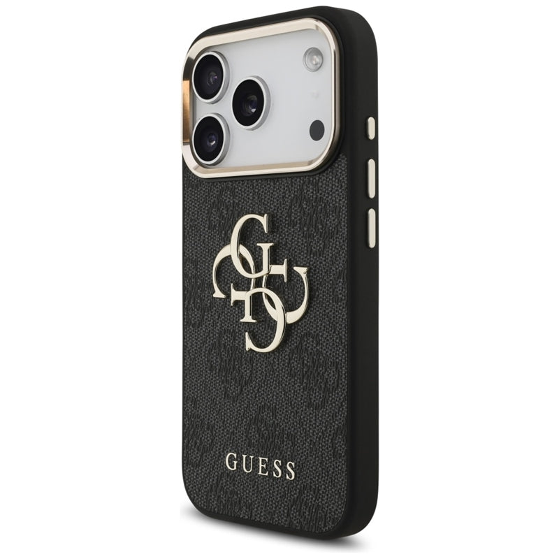 Guess 4G Big 4G Classic Logo - Dėklas iPhone 17 Pro (Juoda / Auksinė)