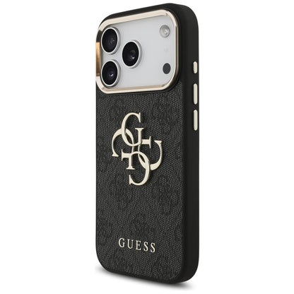 Guess 4G Big 4G Classic Logo - Dėklas iPhone 17 Pro (Juoda / Auksinė)