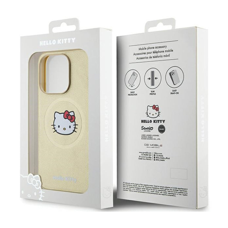 Hello Kitty Odinė Kitty Galvos MagSafe – Dėklas iPhone 15 Pro Max (Aukso)