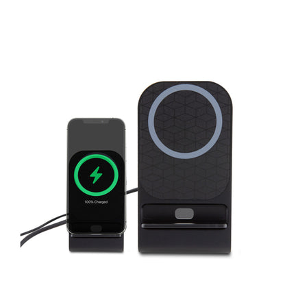 BMW MagSafe stalinis įkroviklis su stovu - MagSafe indukcinis įkroviklis 15W stalui (juodas)